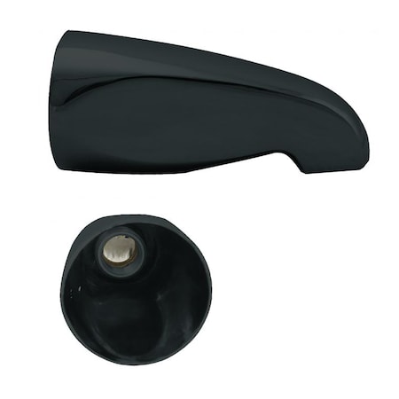 Westbrass Standard 5-1/2" Tub Spout in Powdercoated Flat Black D310-62